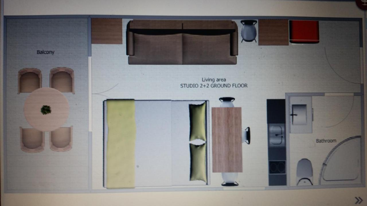 Studio Ground Floor With Terace Brela Buitenkant foto